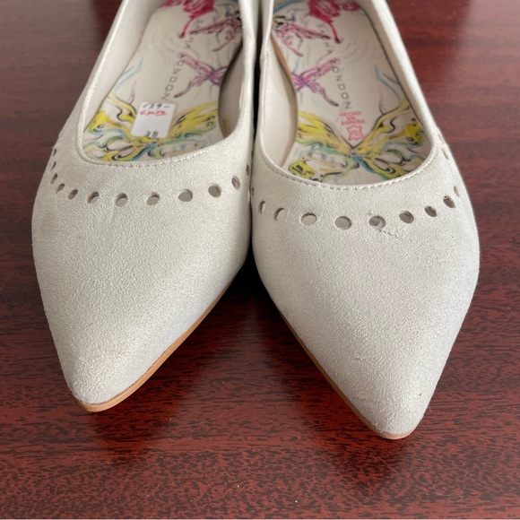 Sacha London Cream Ivory Women’s Flats Genuine Leather Made in Spain - Picture 3 of 7